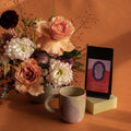 Seasonal flower arrangement with ceramic mug Toronto Hunt & Gather