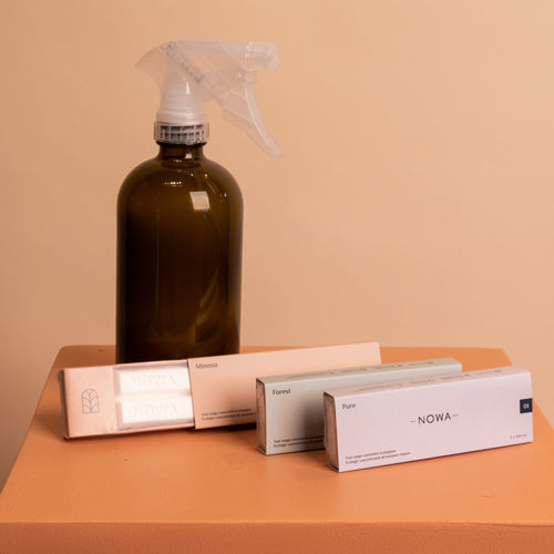 Eco-friendly all purpose cleaning bar with glass spray bottle Toronto zero waste cleaner