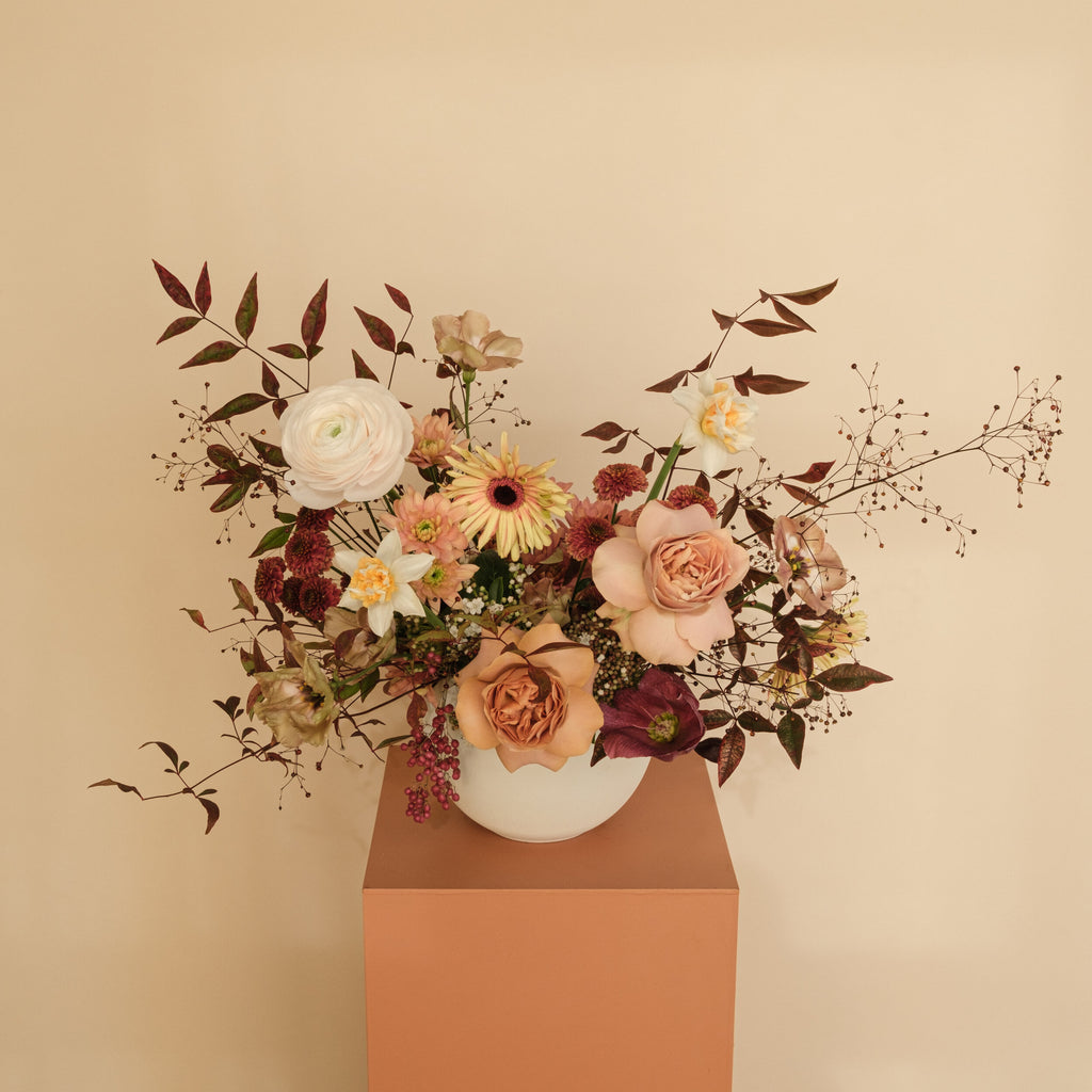 Full seasonal flower arrangement Toronto Hunt & Gather florist